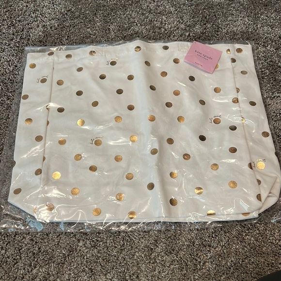 kate spade Handbags - NWT kate spade gold dot with script book tote